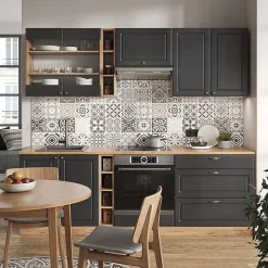 Vicco Cuisine Anthracite Campagne/Chêne doré 235cm sans PT