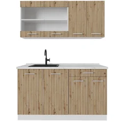 Vicco Cuisine Artisan chêne/blanc 140cm sans PT