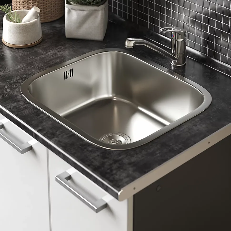 Vicco Cuisine Blanc brillant/Anthracite 160cm avec meuble four encastrable sans PT