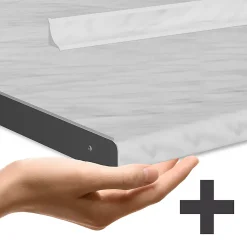 Vicco Cuisine Blanc campagnard/Chêne doré 140cm , PT Marbre