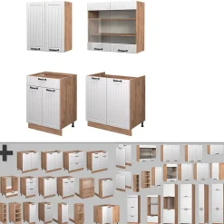 Vicco Cuisine Blanc campagne 140cm sans PT