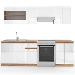 Vicco Cuisine Blanc 240cm , PT Sonoma