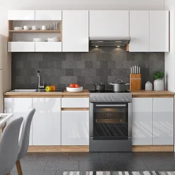 Vicco Cuisine Blanc 240cm , PT Sonoma