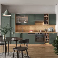 Vicco Cuisine Chêne vert et or/chêne doré 355cm , PT Anthracite