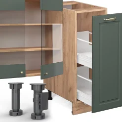 Vicco Cuisine Chêne vert et or/chêne doré 280cm , PT Chêne