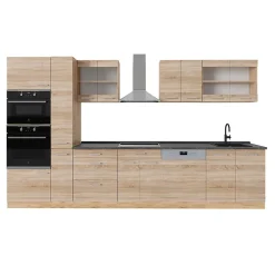 Vicco Cuisine complète Sonoma/Chêne doré 350cm , PT Anthracite