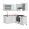 Vicco Cuisine en angle Blanc campagne/blanc 160x190cm , PT Chêne