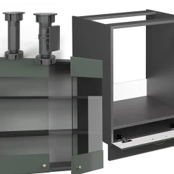 Vicco Cuisine en angle Vert et or campagne/anthracite 160x190cm , PT Anthracite