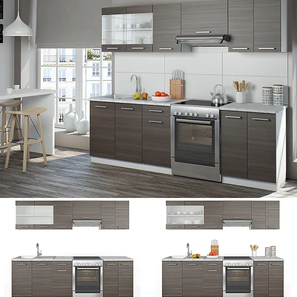 Vicco Cuisine Gris noble 240cm , PT Marbre