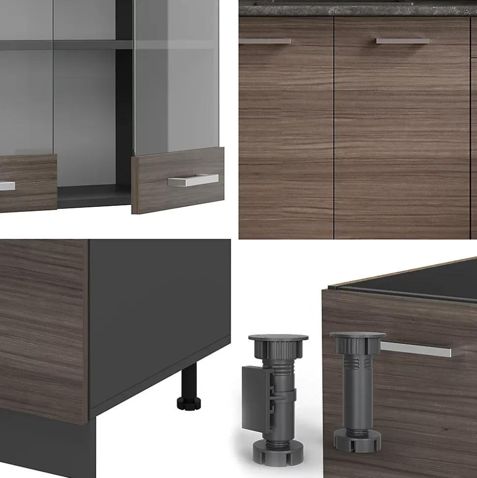 Vicco Cuisine Gris noble/Anthracite 140cm , PT Anthracite