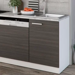 Vicco Cuisine gris noble/blanc 270cm sans PT