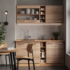 Vicco Cuisine Sonoma/Chêne doré 160cm sans PT