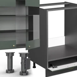 Vicco Cuisine Vert et or campagne/anthracite 355cm sans PT