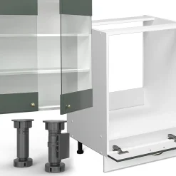 Vicco Cuisine Vert-Or Landhaus/Blanc 300cm sans PT