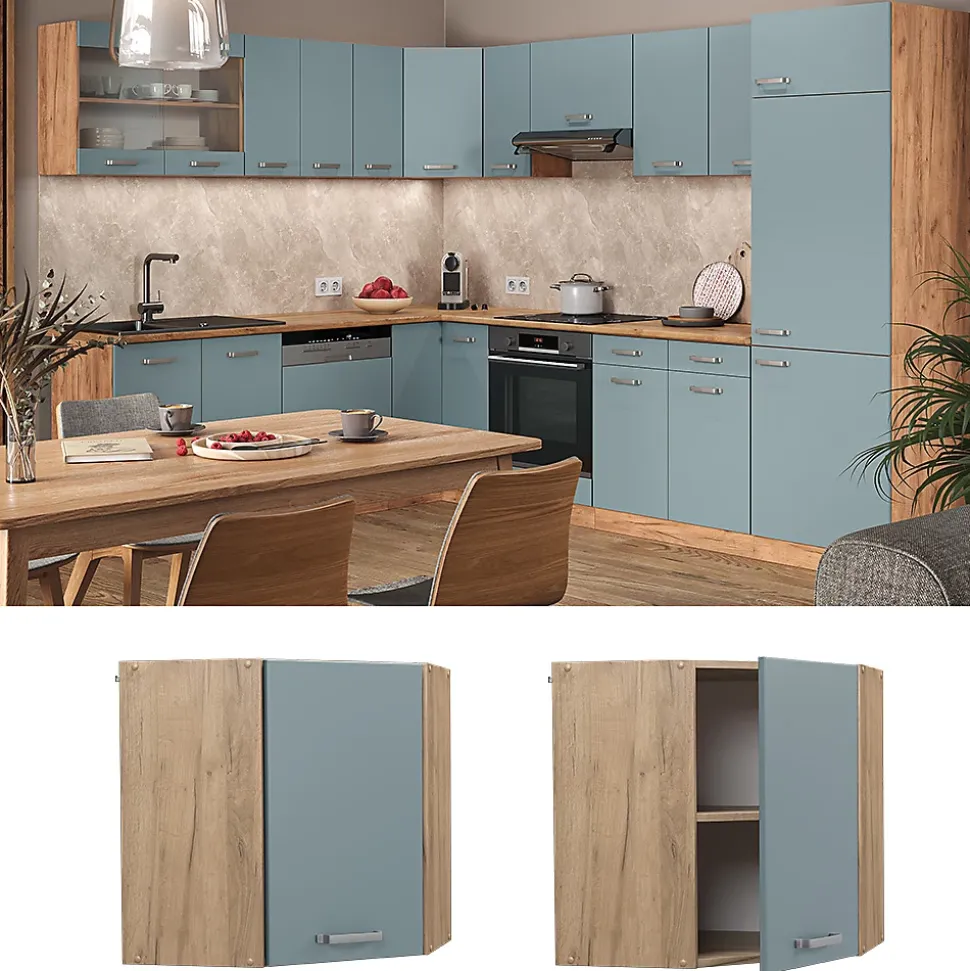 Vicco Elément haut de cuisine Bleu-gris 57cm