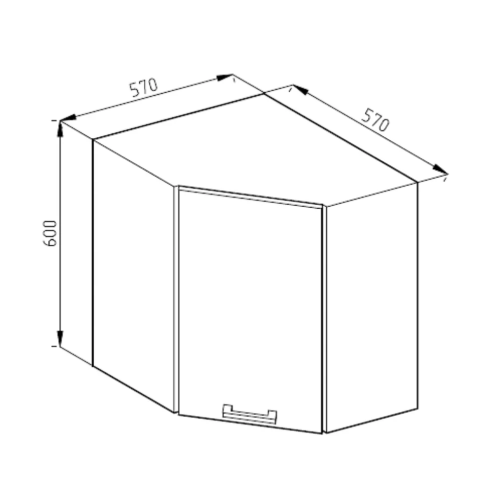 Vicco Elément haut de cuisine Chêne de force doré 57cm