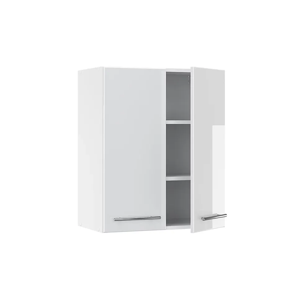 Vicco Elément haut de cuisine Blanc Haute brillance 60cm