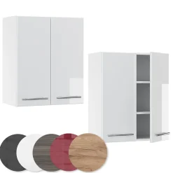 Vicco Elément haut de cuisine Blanc Haute brillance 60cm