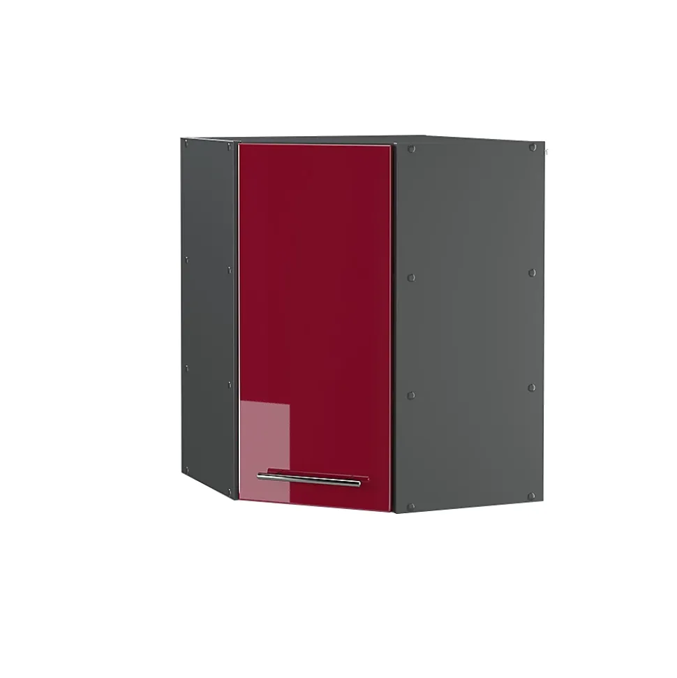 Vicco Elément haut de cuisine Rouge bordeaux Haute brillance 57cm