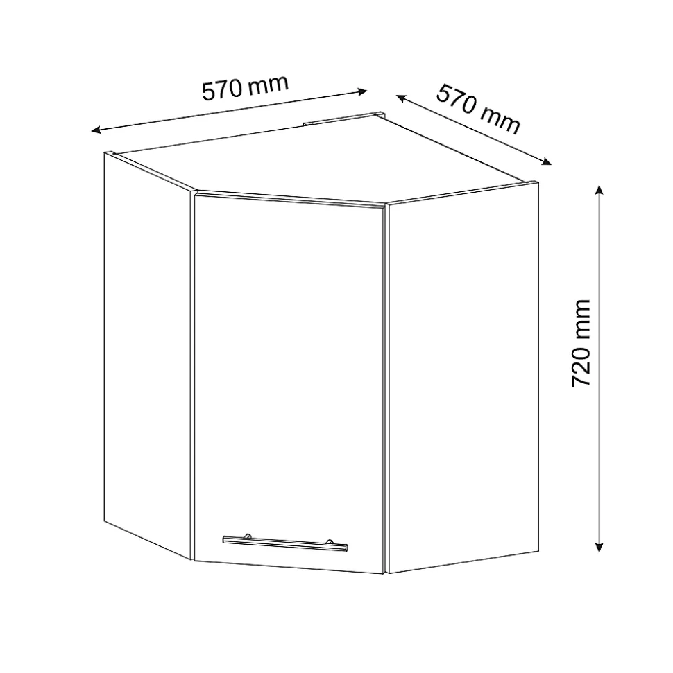 Vicco Elément haut de cuisine Rouge bordeaux Haute brillance 57cm