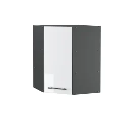 Vicco Elément haut de cuisine Blanc Haute brillance 57cm