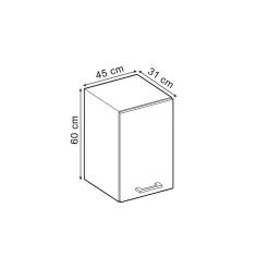 Vicco Elément haut de cuisine Anthracite campagne 45cm