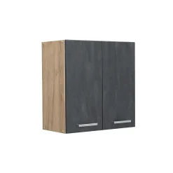 Vicco Elément haut de cuisine Béton noir 60cm