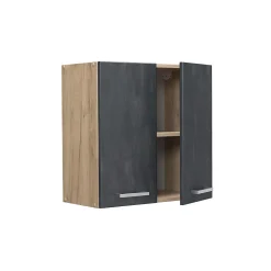 Vicco Elément haut de cuisine Béton noir 60cm