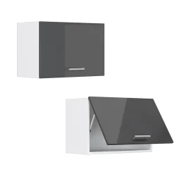 Vicco Elément haut de cuisine Anthracite Haute brillance 60cm Plat