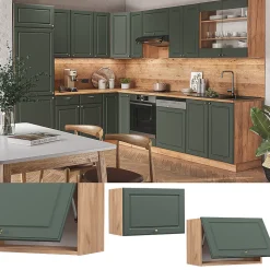 Vicco Elément haut de cuisine Vert Or Campagne 60cm Plat