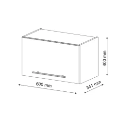 Vicco Elément haut de cuisine Vert Or Campagne 60cm Plat