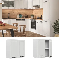 Vicco Elément haut de cuisine Blanc campagne 60cm