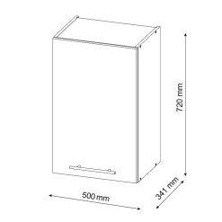 Vicco Elément haut de cuisine GrisBeige 50cm