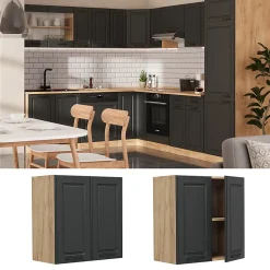 Vicco Elément haut de cuisine Anthracite campagne 60cm