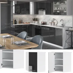 Vicco Elément haut de cuisine Anthracite Haute brillance 57cm