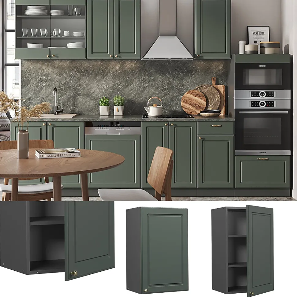 Vicco Elément haut de cuisine Vert Or Campagne 45cm