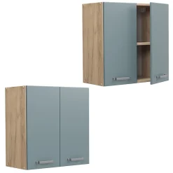 Vicco Elément haut de cuisine Bleu-gris 60cm