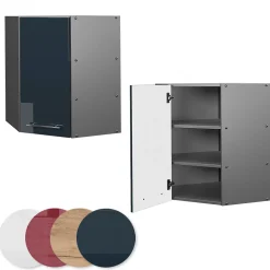 Vicco Elément haut de cuisine Bleu foncé brillant 57cm