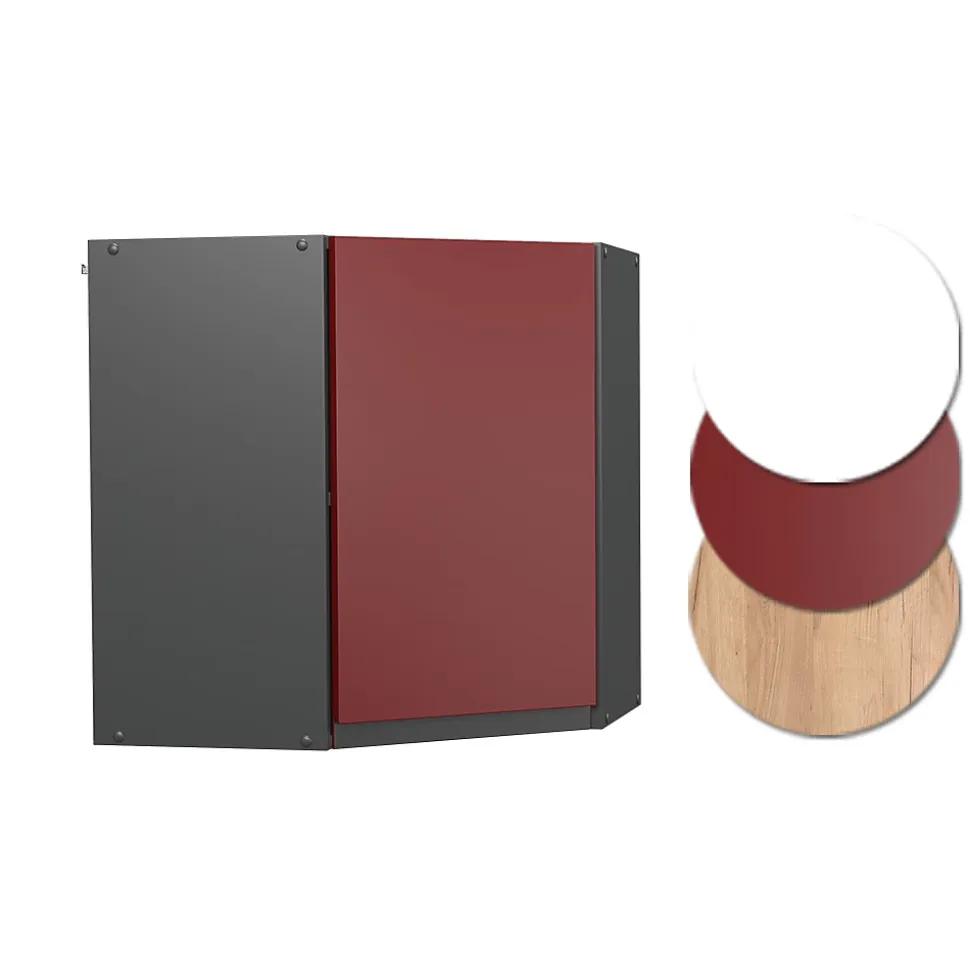 Vicco Elément haut de cuisine Rouge 57cm J-Shape