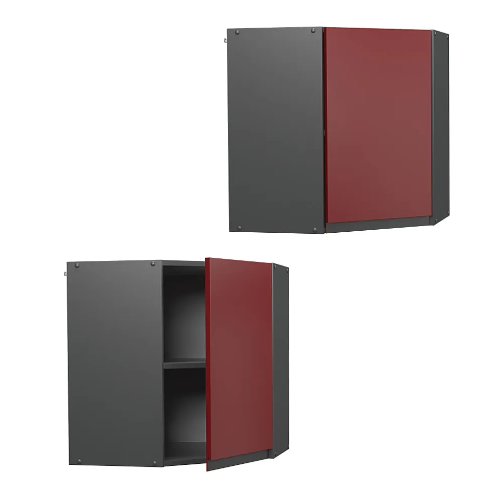 Vicco Elément haut de cuisine Rouge 57cm J-Shape