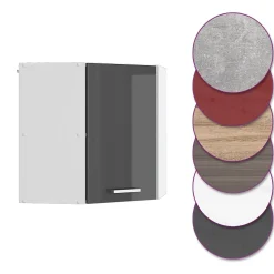 Vicco Elément haut de cuisine Anthracite Haute brillance 57cm