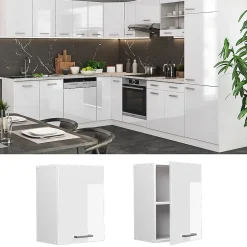 Vicco Elément haut de cuisine Blanc Haute brillance 45cm