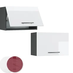 Vicco Elément haut de cuisine Blanc Haute brillance 60cm Plat