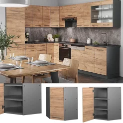 Vicco Elément haut de cuisine Chêne de force doré 57cm