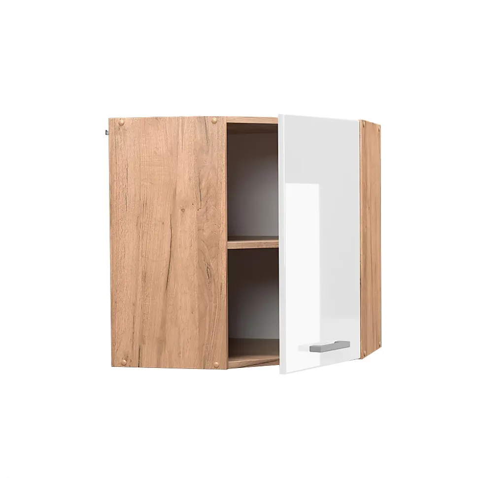 Vicco Elément haut de cuisine Blanc Haute brillance 57cm