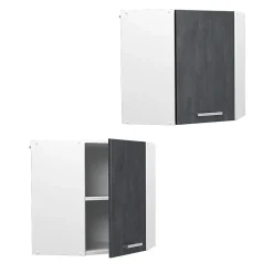 Vicco Elément haut de cuisine Béton noir 57cm