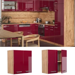 Vicco Elément haut de cuisine Rouge brillant 60cm