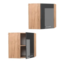 Vicco Elément haut de cuisine Anthracite Haute brillance 57cm