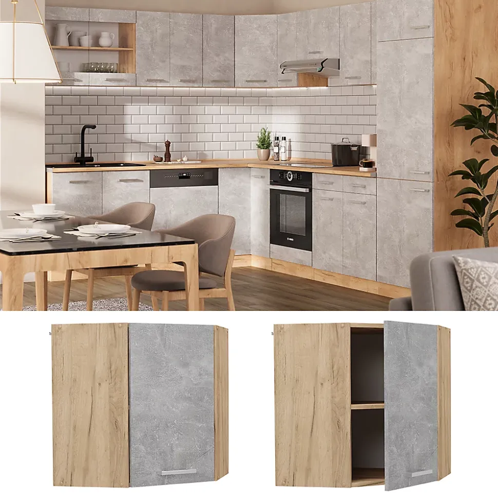 Vicco Elément haut de cuisine Béton 57cm