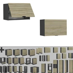 Vicco Elément haut de cuisine Panneau en chêne 60cm Plat